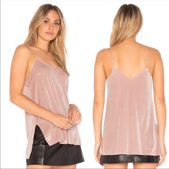 Free People Tops - NWT Free People V-Neck Velvet Tank Top Size Medium